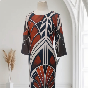 Vestido viscosa fluida Etnico