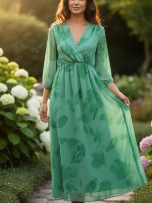 Alternative view of Vestido gasa estampado Mod.7042